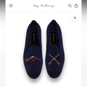 May Anthony Velvet Loafers Never Worn